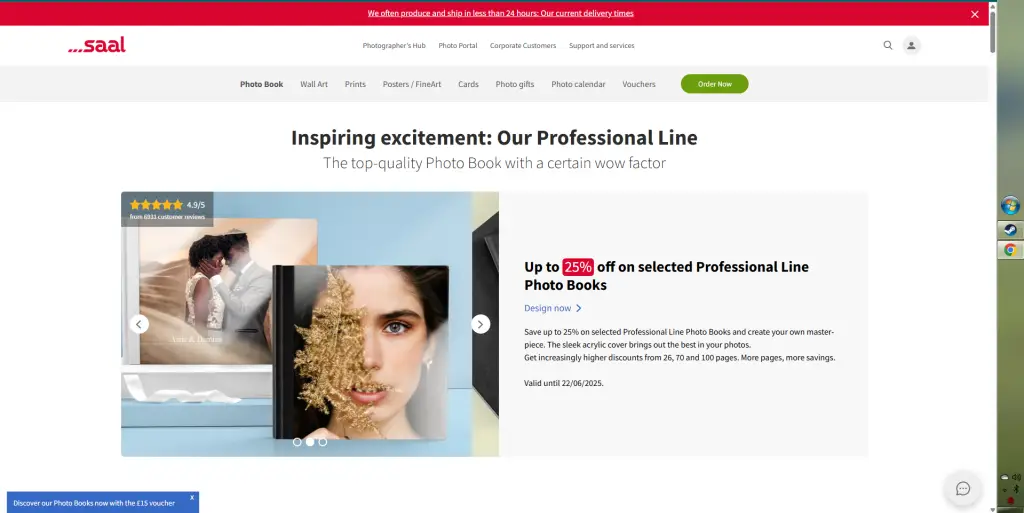 saal page for the professional photobook